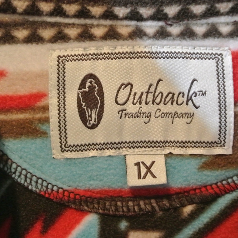 WOMENS 1XAZTEC 1/4 ZIP FLEECE PULLOVER - Picture 3 of 5